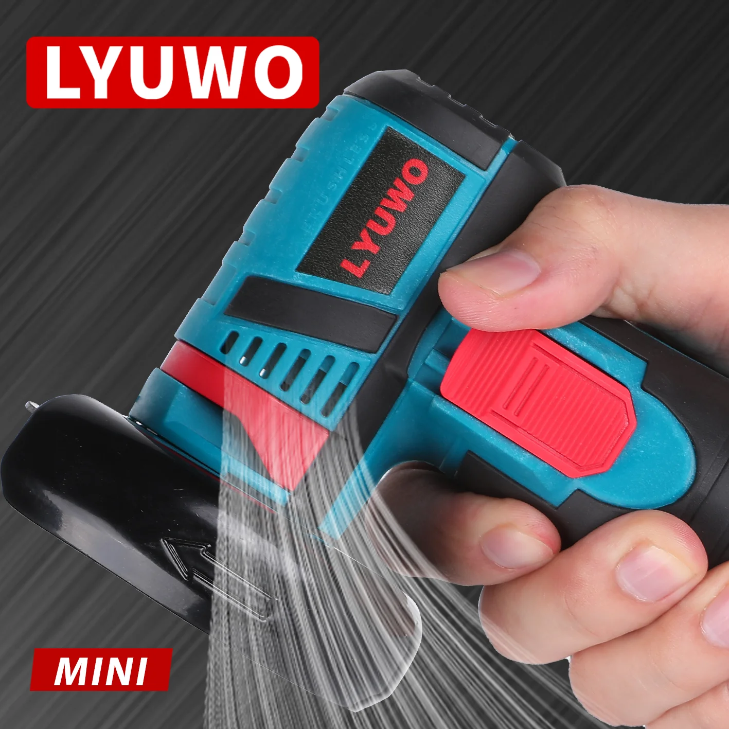 LYUWO Micro Angle Grinder, Filling Grinder for Diamond Cutting, Wireless Power Tool, 12V