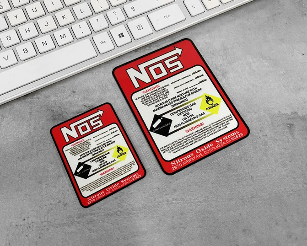 For Drag Racing Creative Car Racing Stickers NOS Nitrous Oxide Systems Stickers Tuning Racing Vinyl Motocross Racing Car Styling