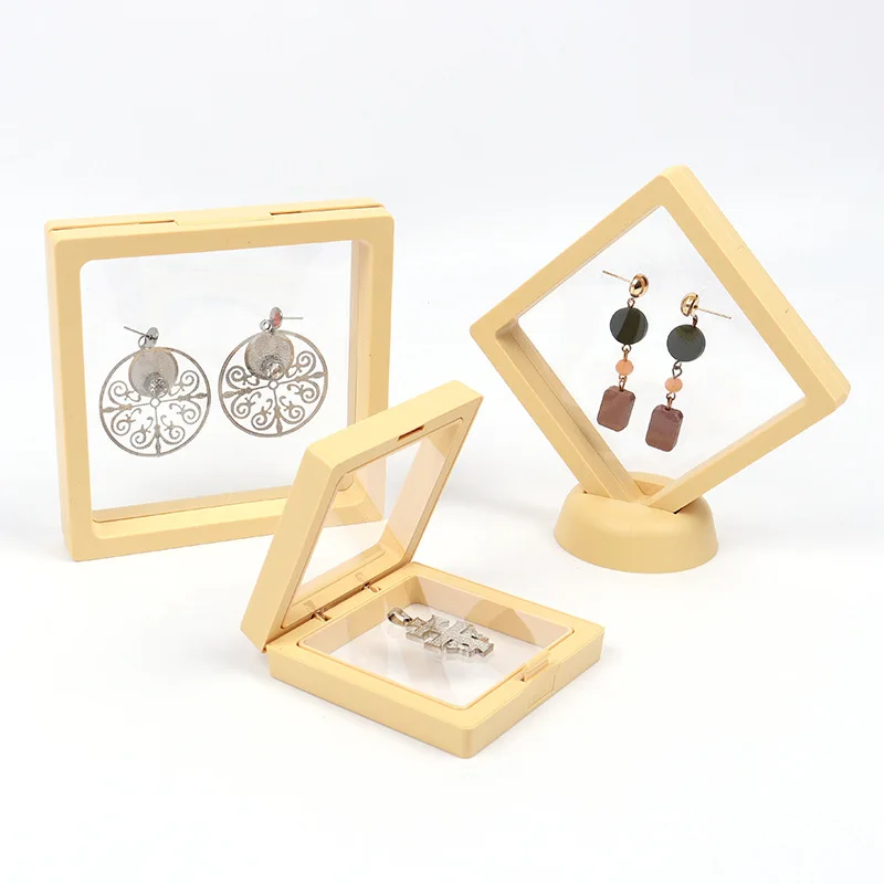 Transparent PE Film Jewelry Storage Box, Ring & Earring Case