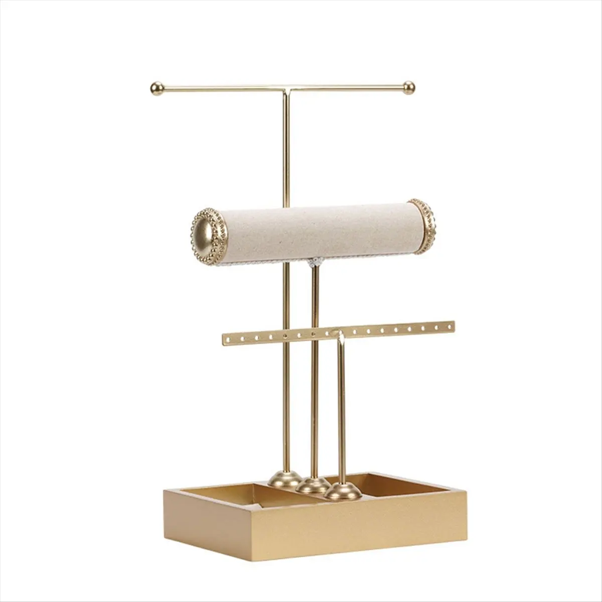 ABQR or 3 niveaux en forme de T porte-bijoux Bracelet porte-bijoux bijoux bague présentoir de bijoux boucle d'oreille stockage