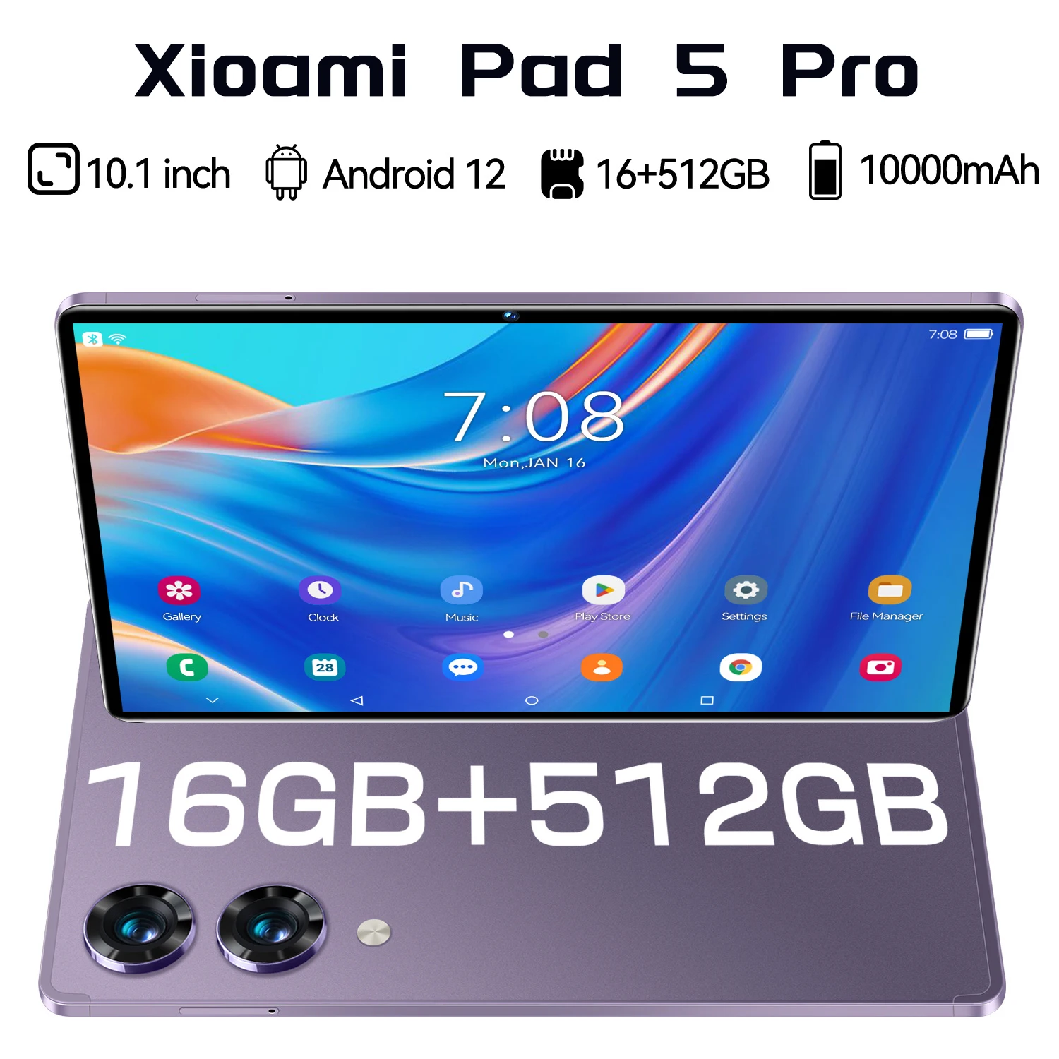 2025 Global Version Android Tablet Pad 5 Pro 10.1 Inch Snapdragon 870 Tablette PC with keyboard 5G Dual SIM Card or WIFI Tablets