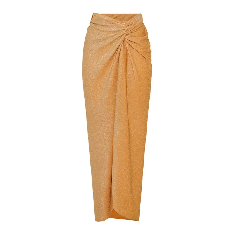 ผู้หญิง One-piece ชุดว่ายน้ําลึก V คอ-แขวน Minimalist High-End Feel Beach วันหยุดสไตล์ Maxi ชุด