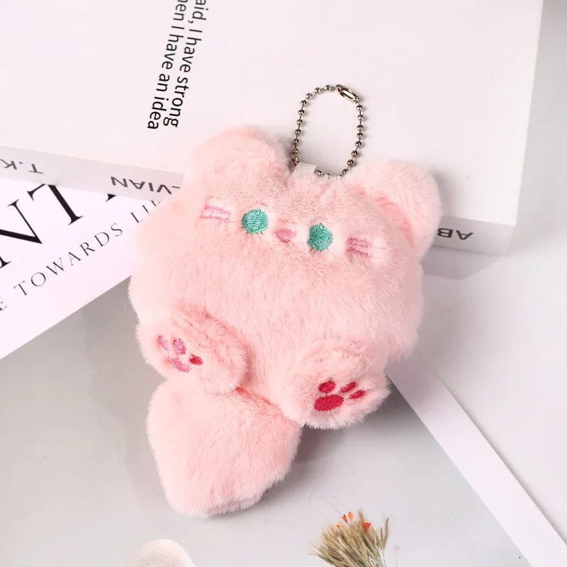 Stuffed Coffee Cat Plush Keychain
