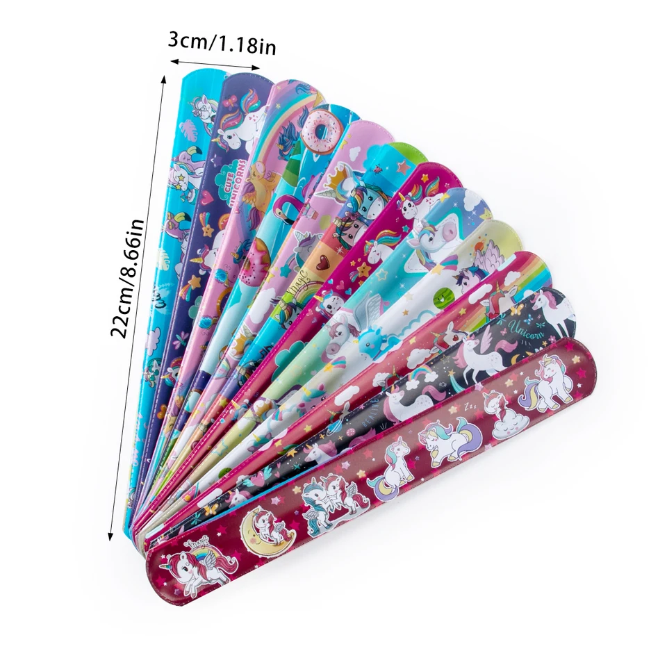 FIBOUND Slap Band 30pcs, Slap Bracelets, Bracelet Slap Enfant, Bracelets Slap Dinosaure, pour l'anniversaire Anniversaire Enfant Parti Sac Remplisseurs Cadeau Party Favors pour Filles Garçons