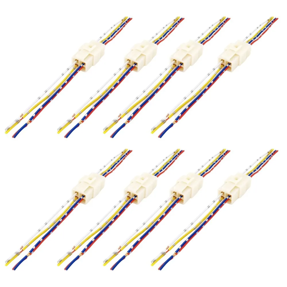 VEHO-8-Packs 4-Pin Male/Female Wiring Harness Connectors-Electrical Plugs For Automotive And Motorcycle Wiring Harnesses