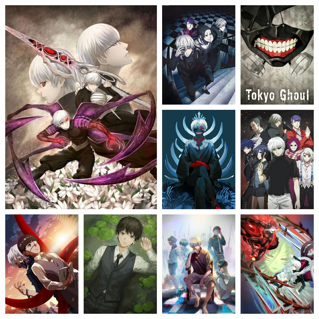 Kits De Peinture Diamant Diy 5D Tokyo Ghoul Anime Parfait