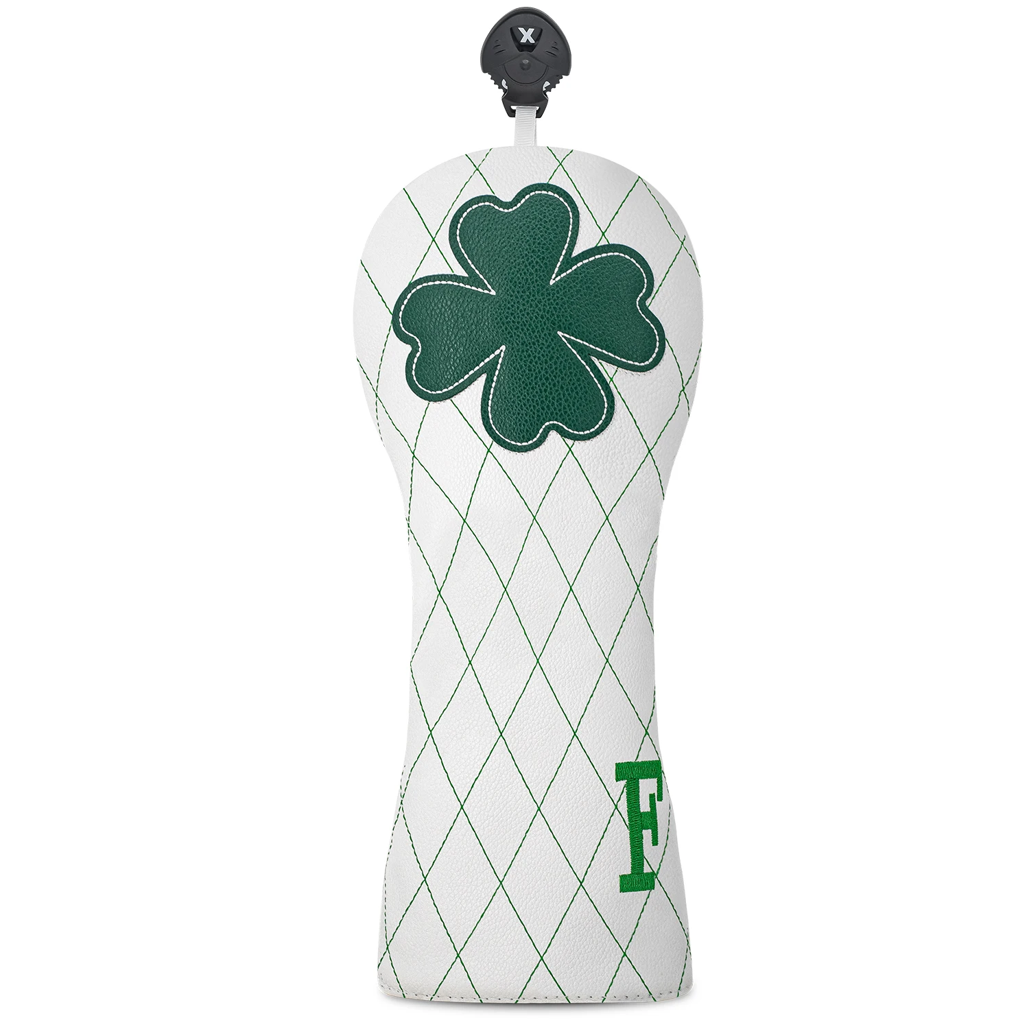 1pc/3pcs Golf Headcovers, Golf Driver Fairway Hybrid Head Cover, Lucky Clover Cross Pattern Golf Head Cover With Number Tags