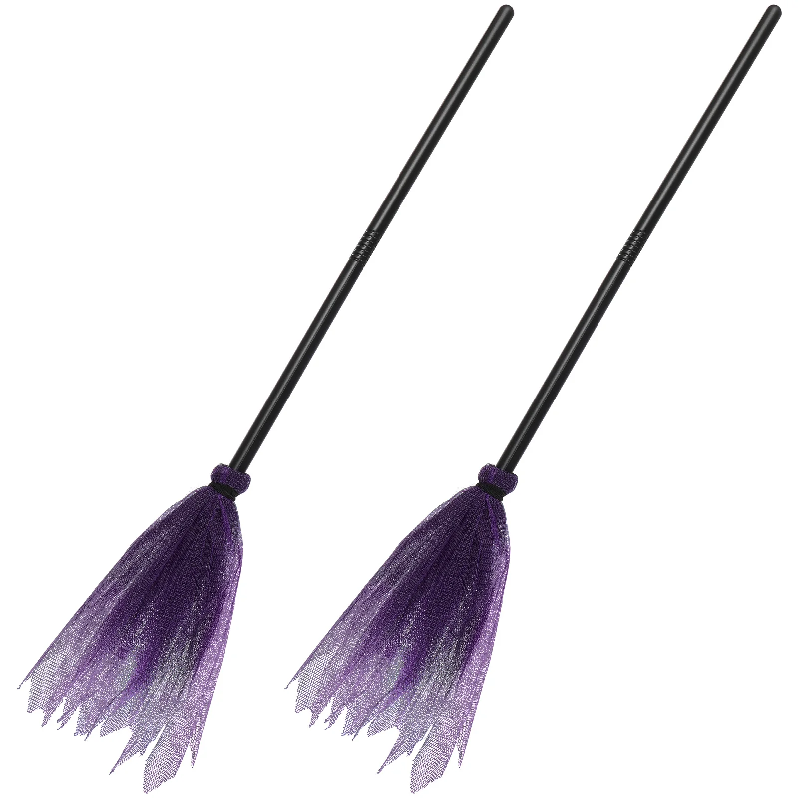 

2pcs Children'S Witch Broom Lightweight Flying Broomstick For Halloween Costume Kids Party Decor Props - Halloween Decoration