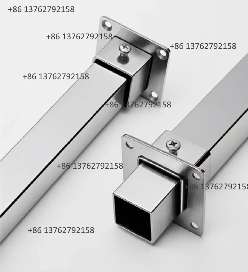 4PCS Stainless Steel Square Tube Flange Base Side Mount Pipe Bracket 20/25/30MM Universal Pipe Support Replacement Hardware Part