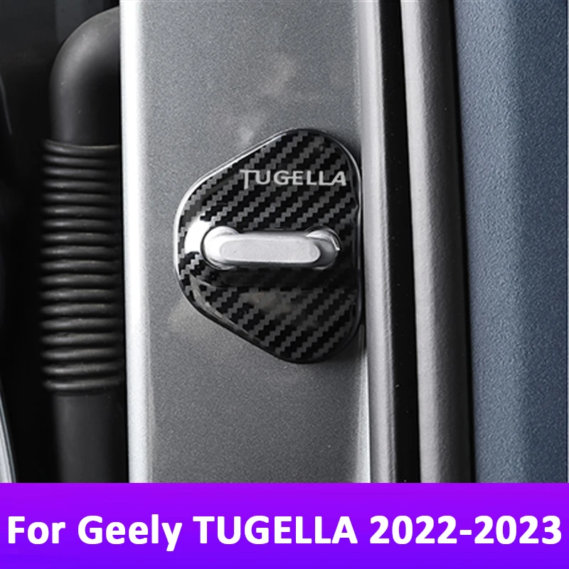 For Geely Tugella 2022 2023 Accessories Auto Car Door Lock Protect Cover Emblems Case Stainless Steel Decoration