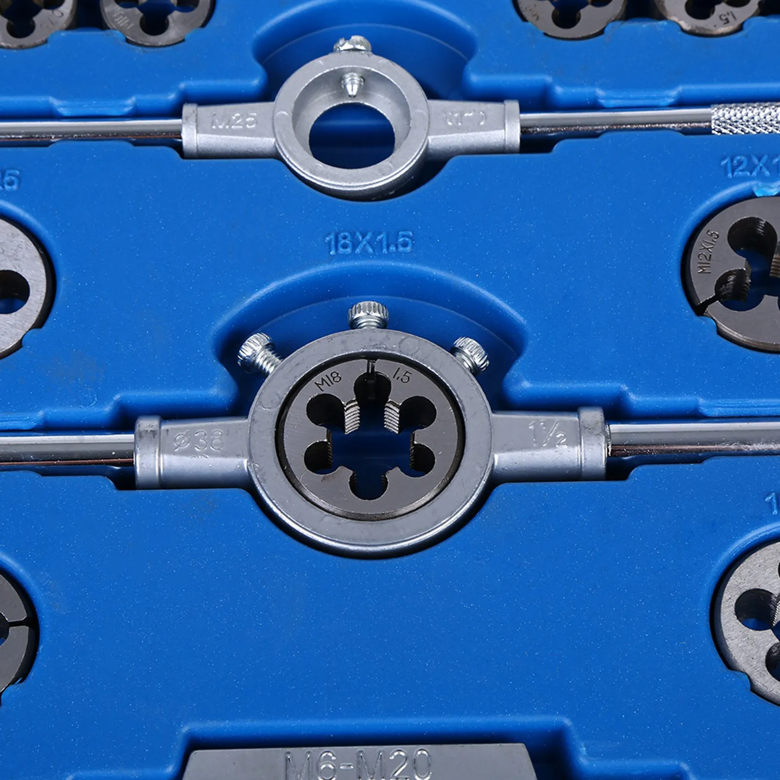 /set M2‑ Screw Nut Thread Taps Dies With Wrench Handle Heavy Duty Hand Tool Kit Tap Holder Thread Tap Tapping Tool