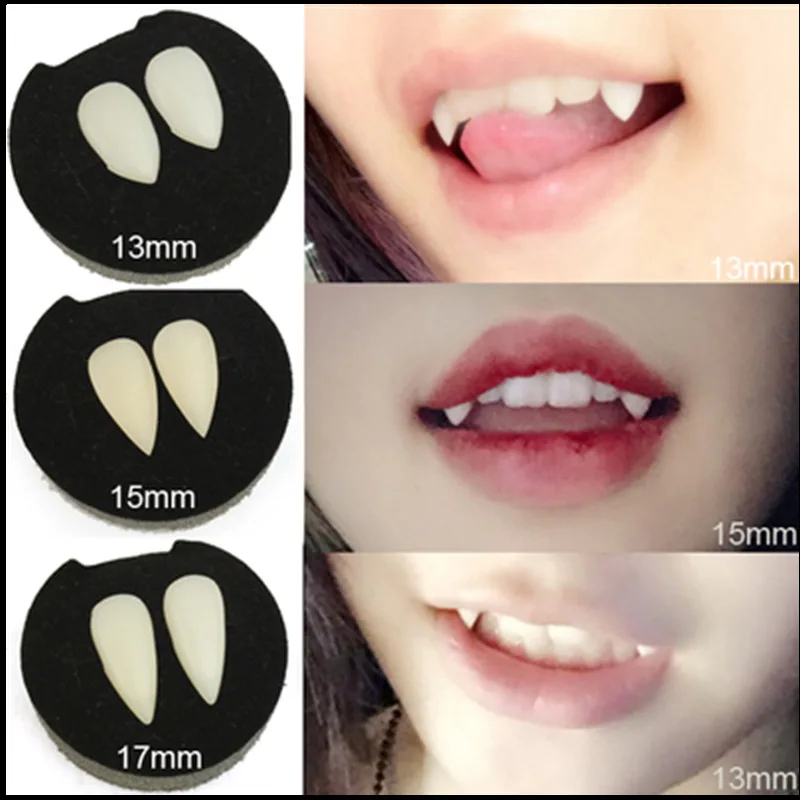 Vampiro dentes falsos dentaduras presas, Halloween Party Costume, Vestido horrível, Cosplay Photo Props, Favores, Decorações DIY, Adultos e Crianças