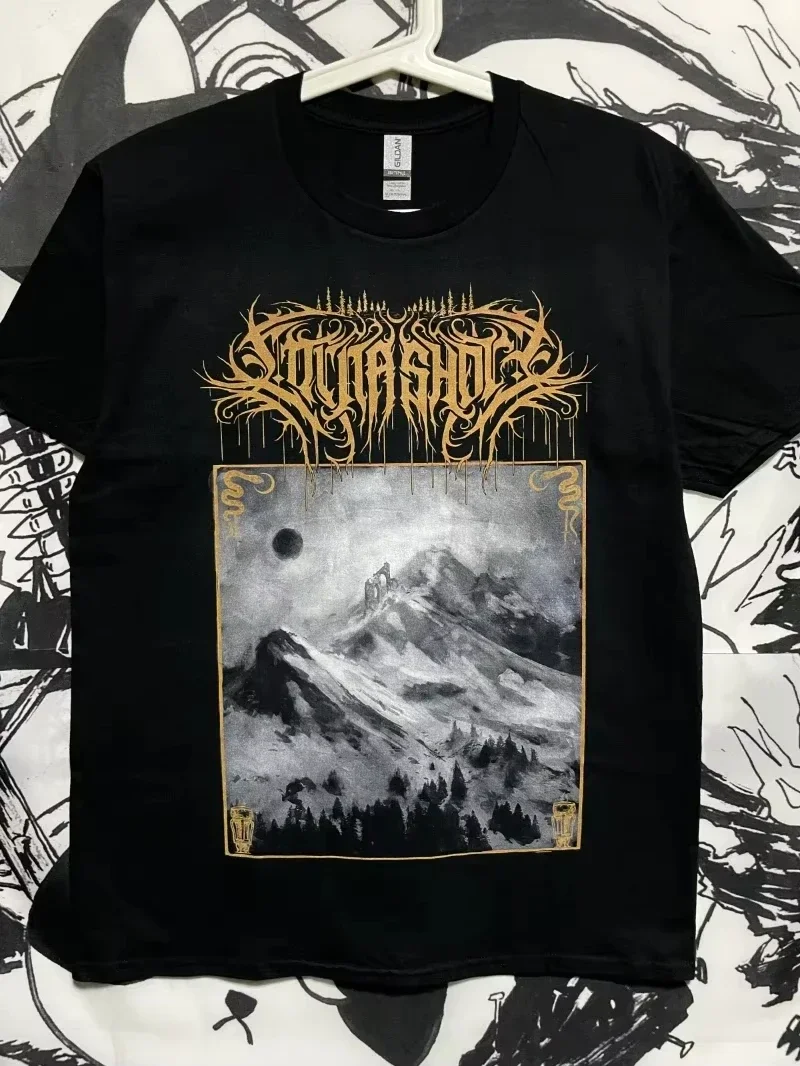 الموضة الشهيرة لورنا شور باند الميت الأساسية المعدنية الداكنة الرياح روك الأمريكية فضفاضة الرجال النساء تي شيرت القطن الشارع الشهير الملابس بلايز