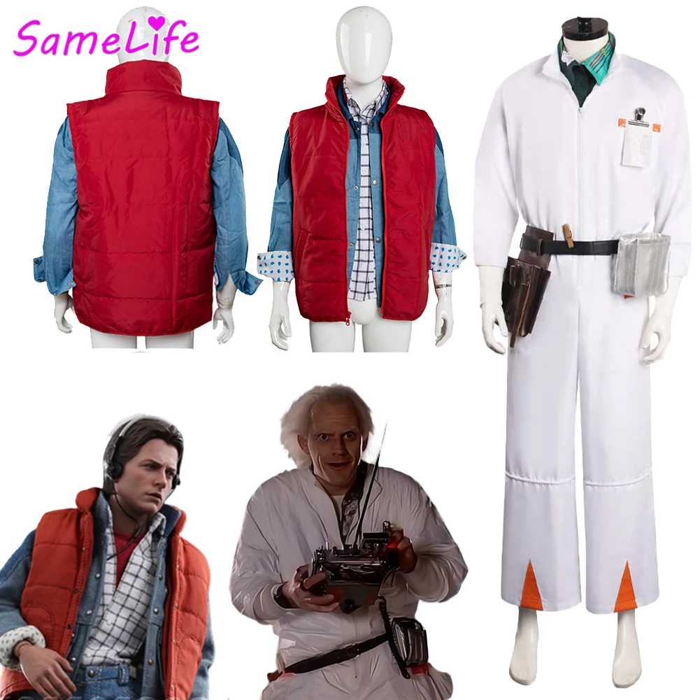 

Маскировка Марти Косплей Ролевые игры Пальто Одежда 1985 Фильм Назад Косплей В будущее Взрослые мужчины Фэнтези Необычные наряды Одежда для вечеринок