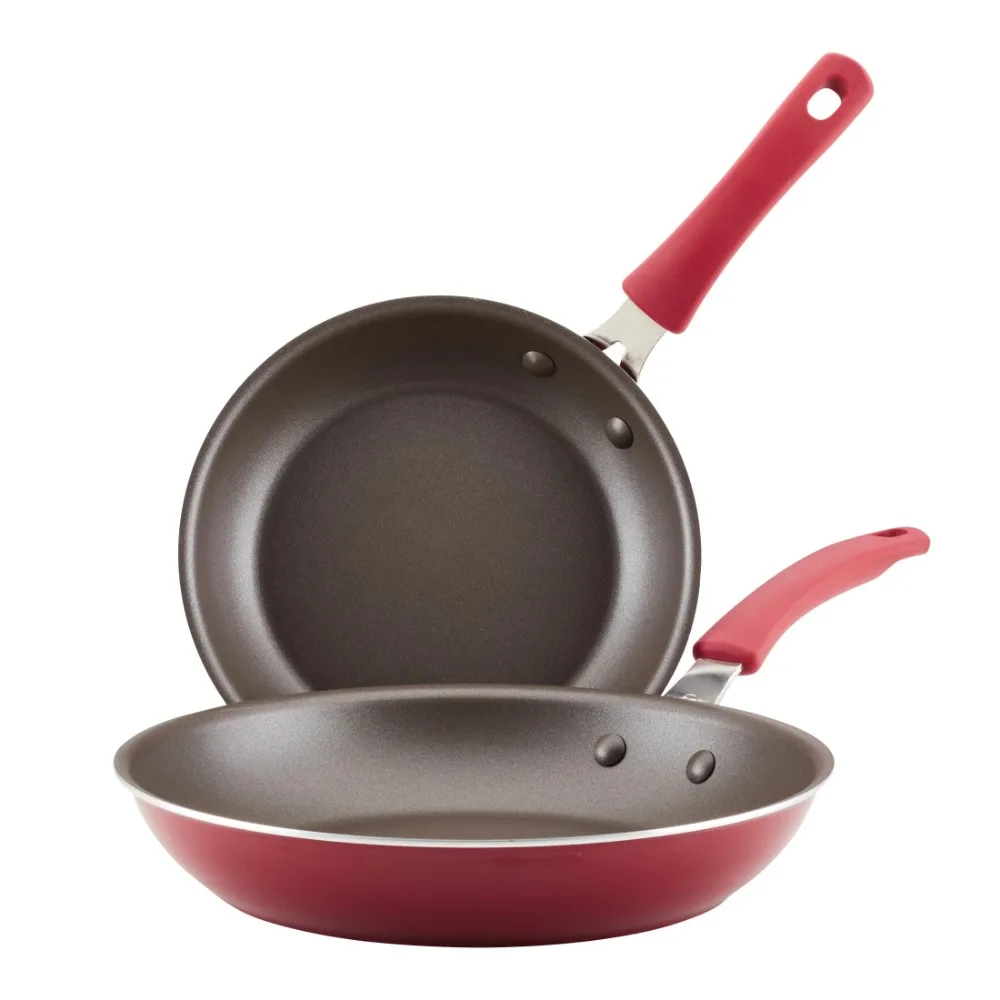 

Набор из 2-х алюминиевой сковороды Cook + Create с антипригарным покрытием, красный