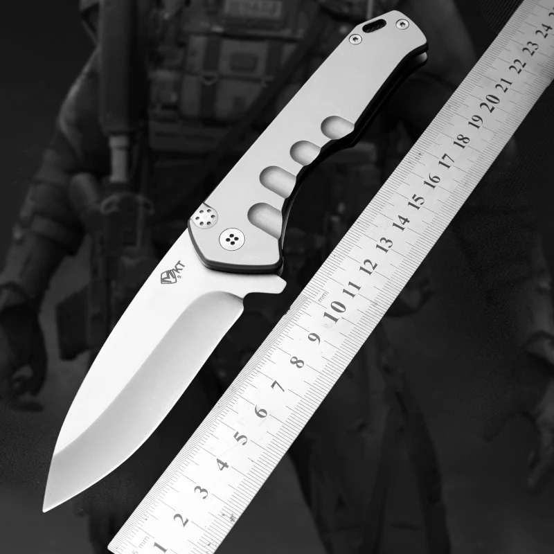 MKT- Outdoor knife D2 steel quick open folding knife fishing camping knife emergency tools fruit knife self-defense knife