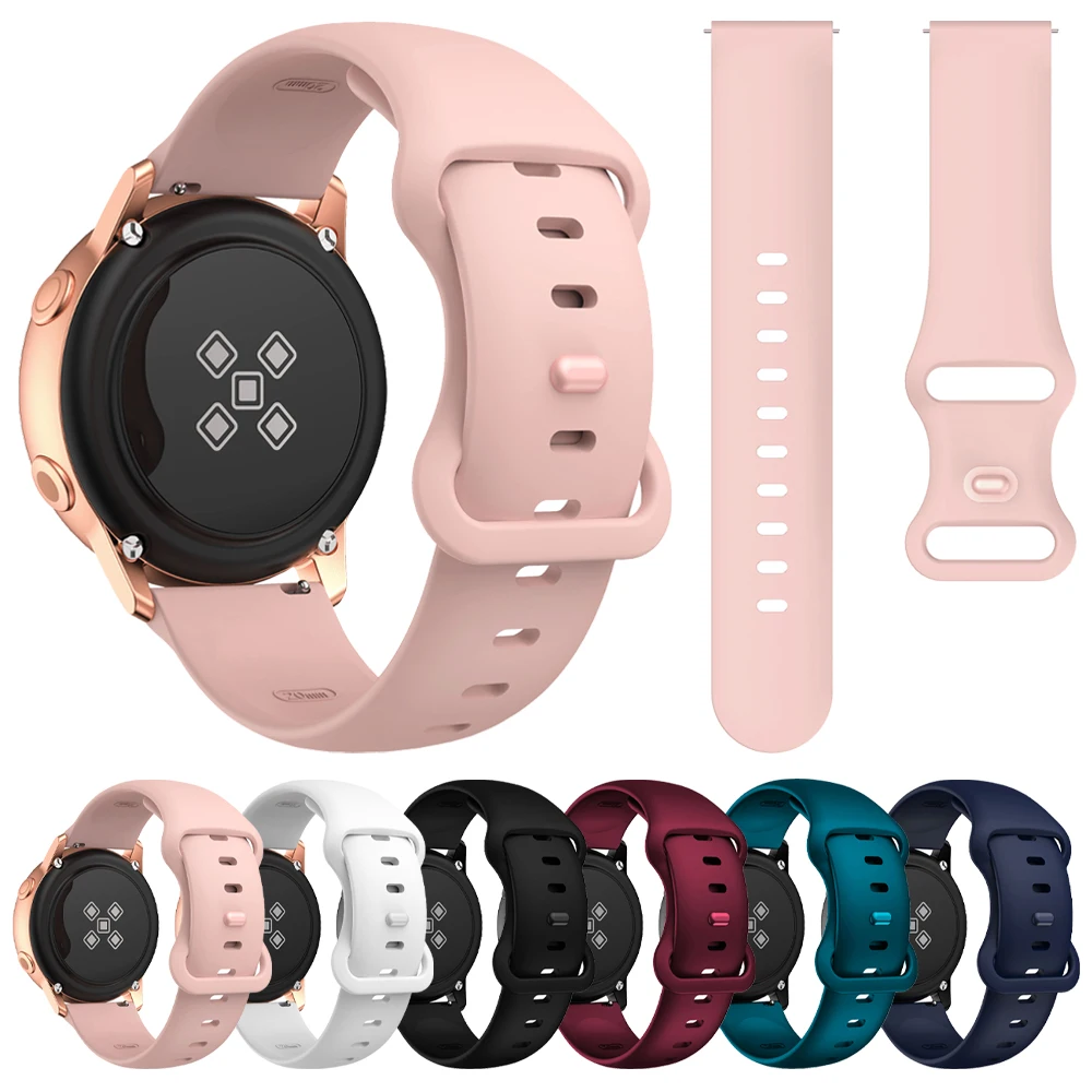 Cinturino morbido in Silicone per Samsung Galaxy Watch 6 5 Pro 44mm 40mm cinturino 4 6 Classic 43mm 47mm sostituzione 20 22mm cintura sportiva