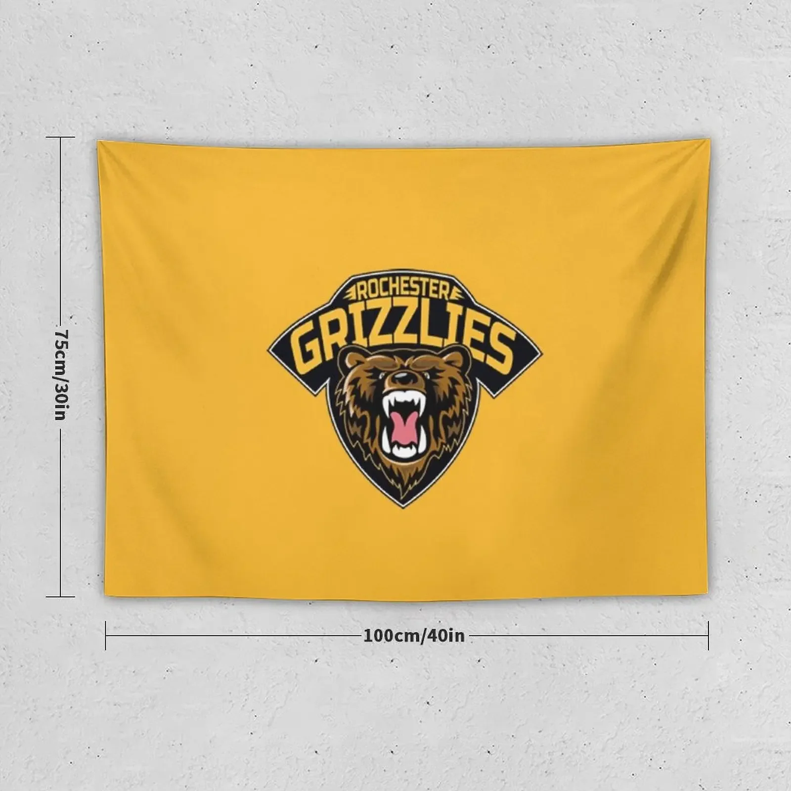 Rochester Grizzlies Tapestry Decor Home Kawaii Room Decor Anime Decor Aesthetics For Room Tapestry