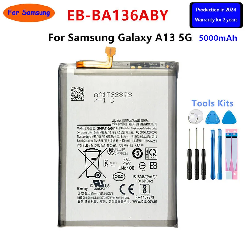 2024 years Brand New EB-BA136ABY 5000mAh High Quality Replacement Battery For  Samsung Galaxy A13 5G+Tools