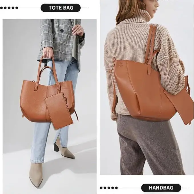 Women luxury Advanced PU leather Leather Dumpling Bag Ladies Camel Shoulder Wing bag Tote bag