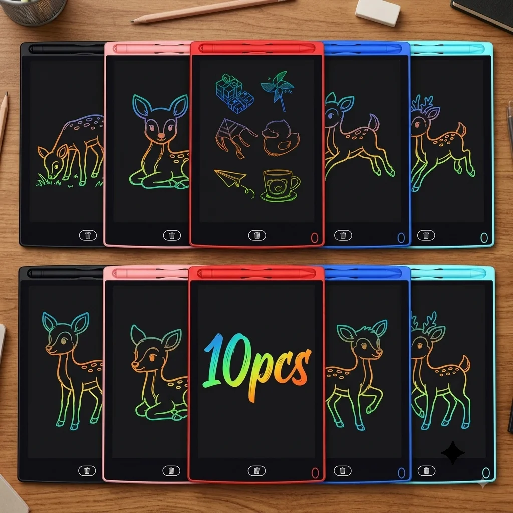 10 pcs of 8.5 Inch LCD Writing Tablet, Reusable Electronic Drawing Board for Kids 3-10 Years, Fun Educational Gift