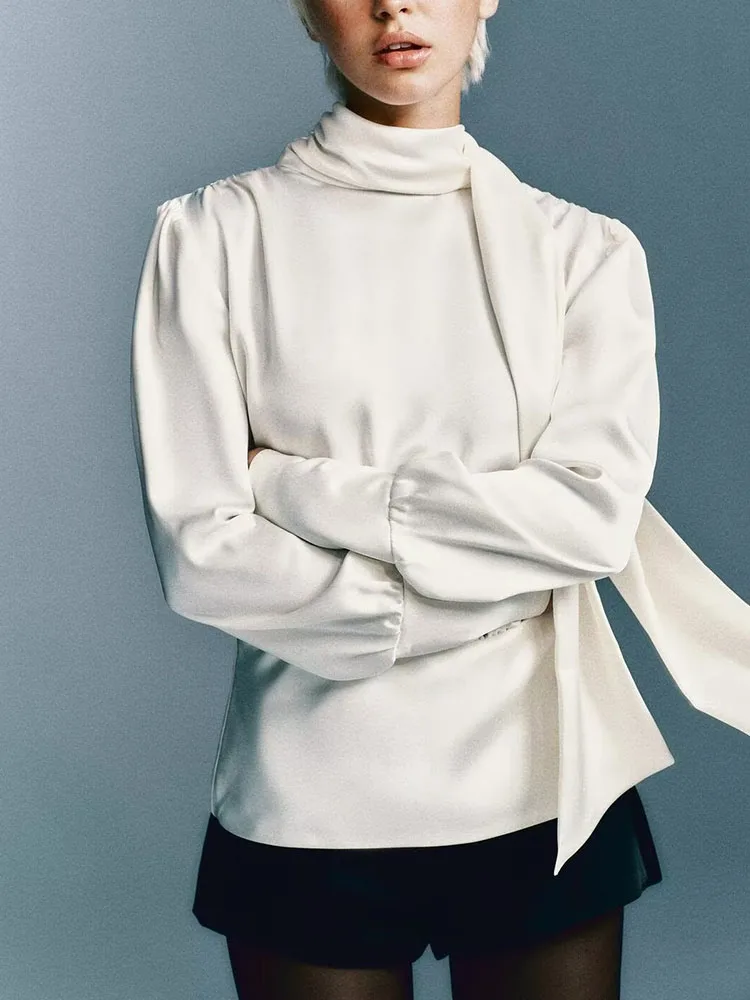 Winter Neue Faion Seide Satin Gefühl Knoten Verziert irt Ele Quali frauen Kleidung Bühne Kostüm Hanfu