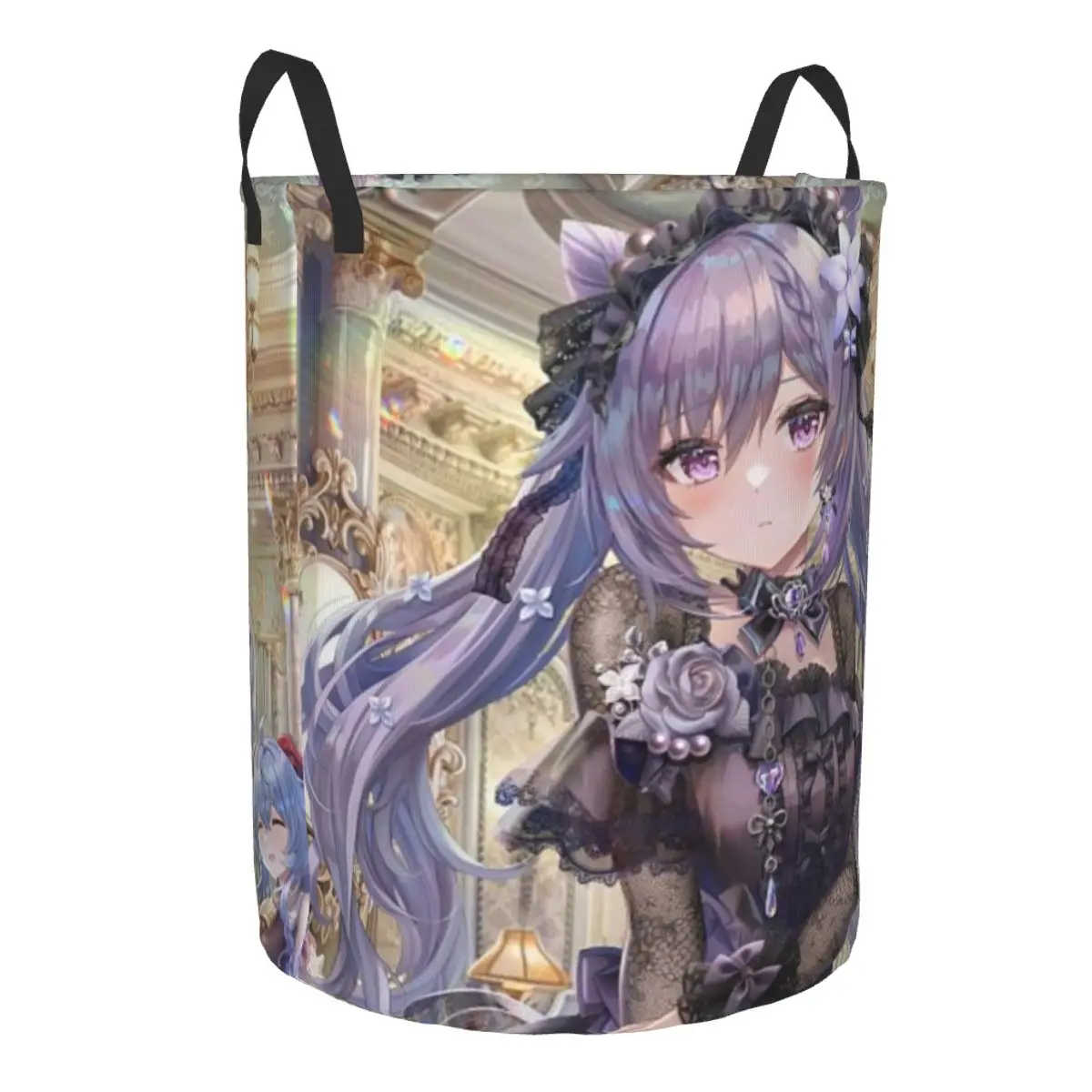 Anime G-Genshin G-Impact Laundry Basket Collapsible Manga Kawaii Clothing Hamper Toys Organizer Storage Bins