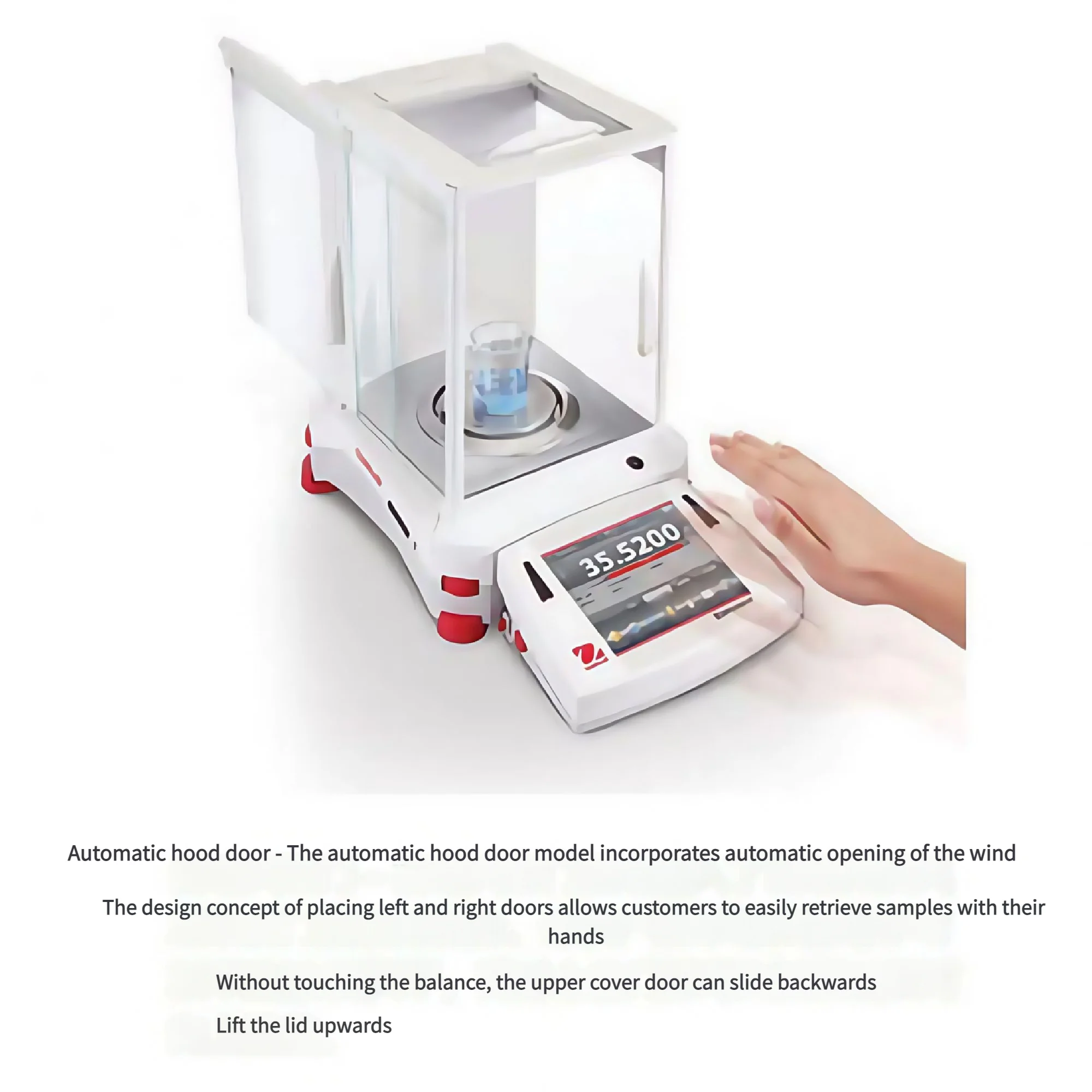 Balança analítica de alta precisão Ohaus EX623ZH, legibilidade de 1 mg (0,001 g), display LCD, para uso em laboratório (painel chinês)