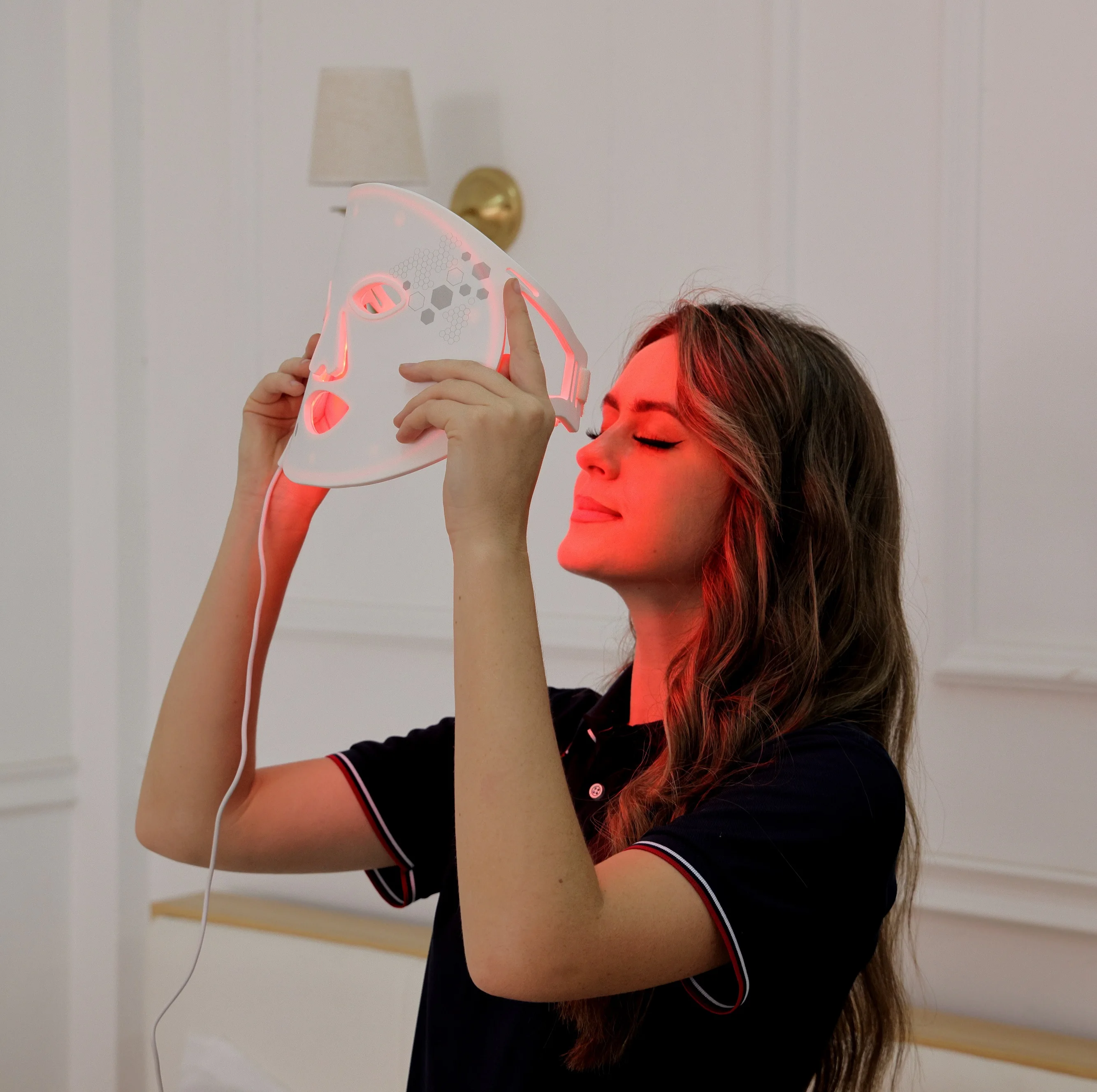 New LED Red Light Silicone Flexible Infrared Led Facial Mask Face Beauty Photon Led Light Therapy Mask