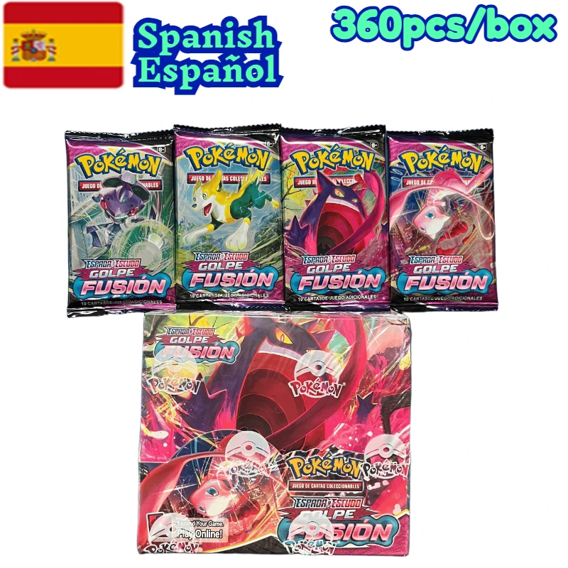 

360Pcs Español Spanish Pokémon TCG Scarlet & Violet Fusion Golpe Voltaje Vivido Flames Booster Cards Collection Cards Gift