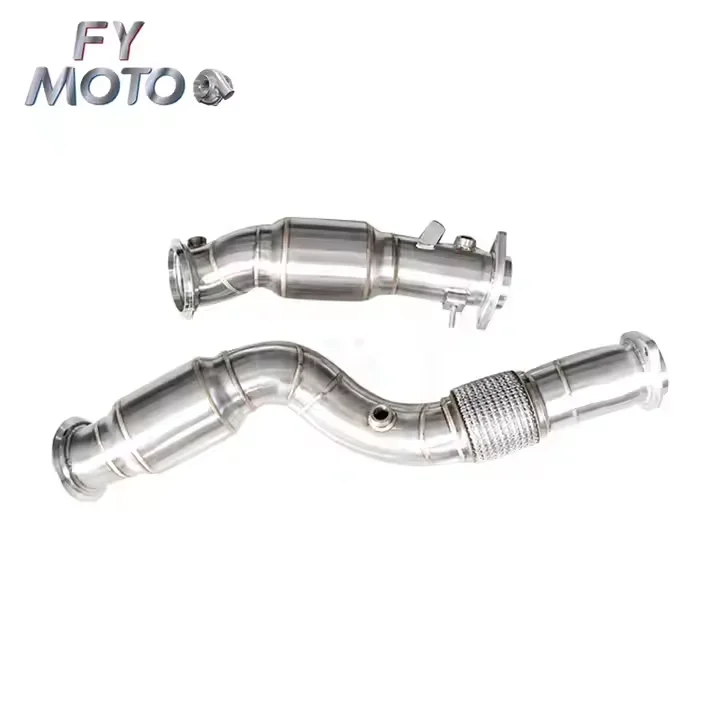 Catted Downpipe for BM W S58 G80 G82 M3 M4 2020+ With Flexpipe EURO 6 Standard Without Checking Engine Light