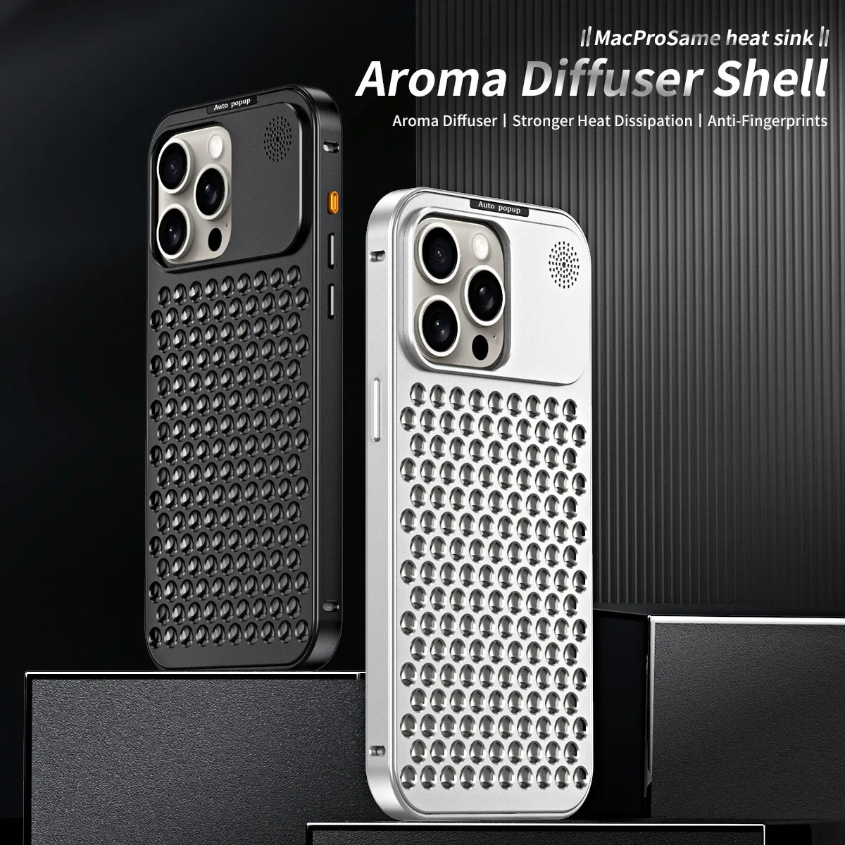 

Luxury Aluminum Alloy Buckle Aromatherapy Fro IPhone 15 14 13 12 Pro Max Plus Premium Sensation Matte Shockproof Hard Cover