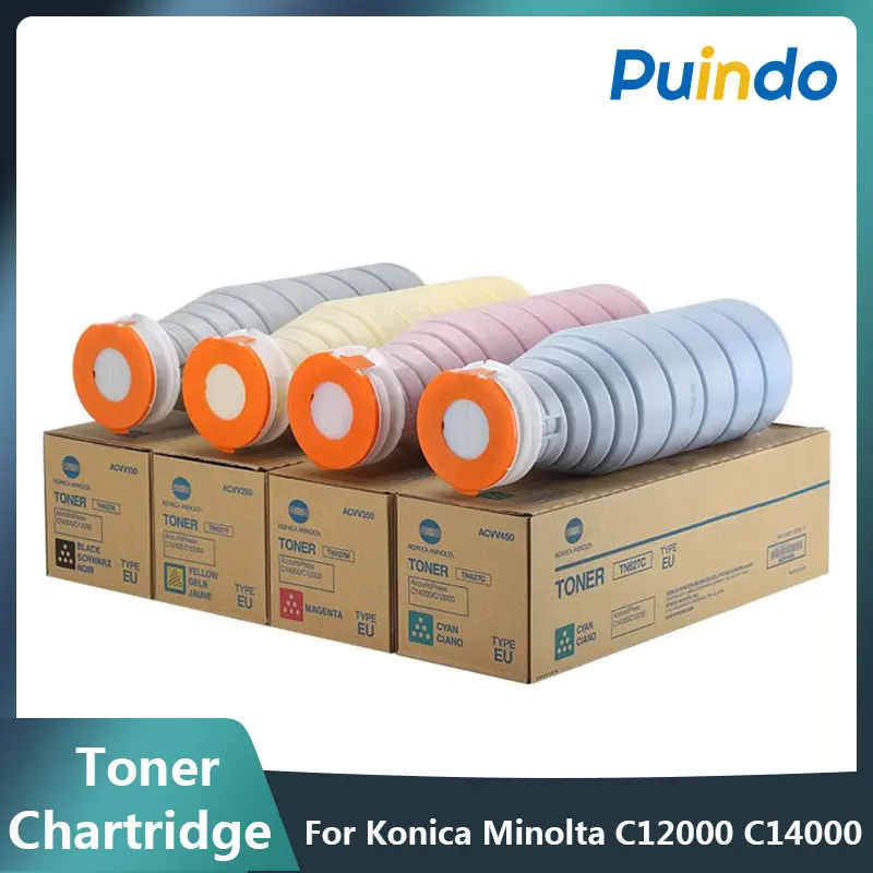 

Original New TN627 Toner Chartridge For Konica Minolta C12000 C14000 BK C M Y European Version Toner