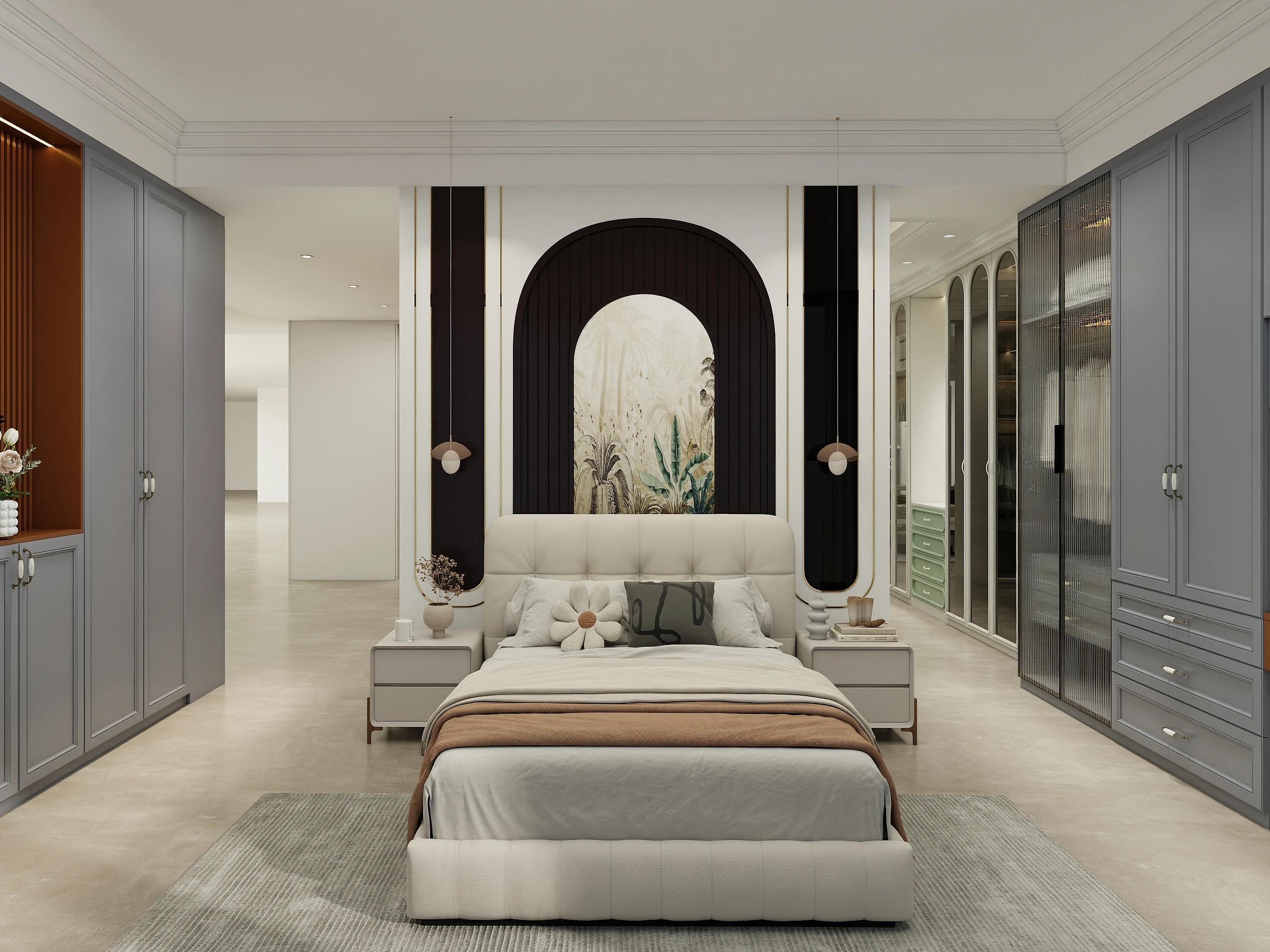 منظم خزانة ملابس خشبي متين حديث لأثاث المنزل أو الفندق لاستخدام غرفة النوم أو الشقة #6