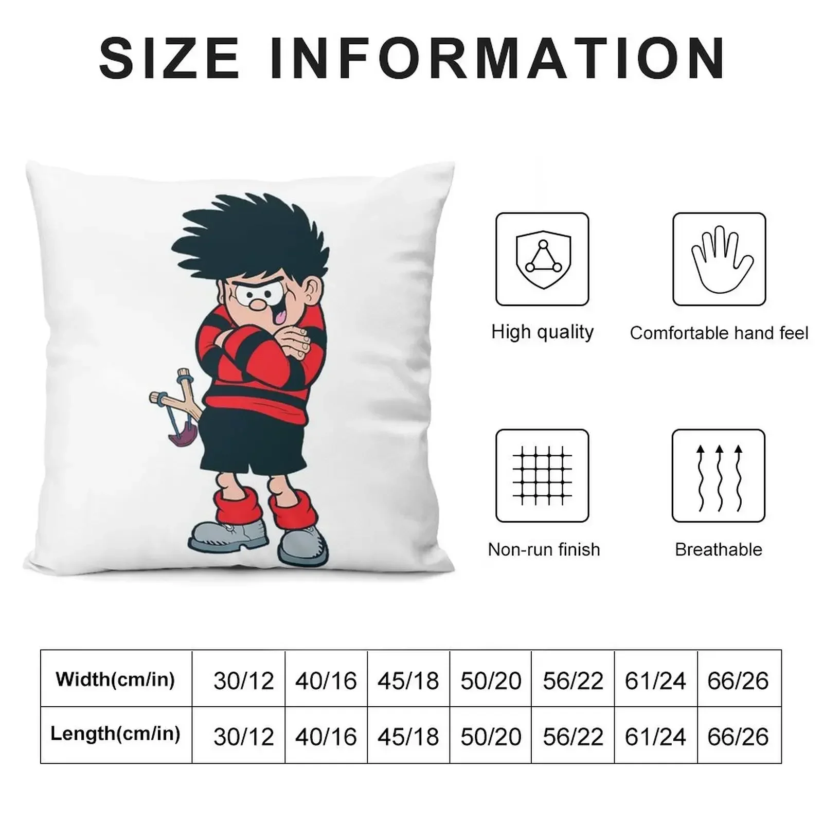 Dennis and Gnasher Throw Pillow Throw Pillow Covers Christmas Pillow