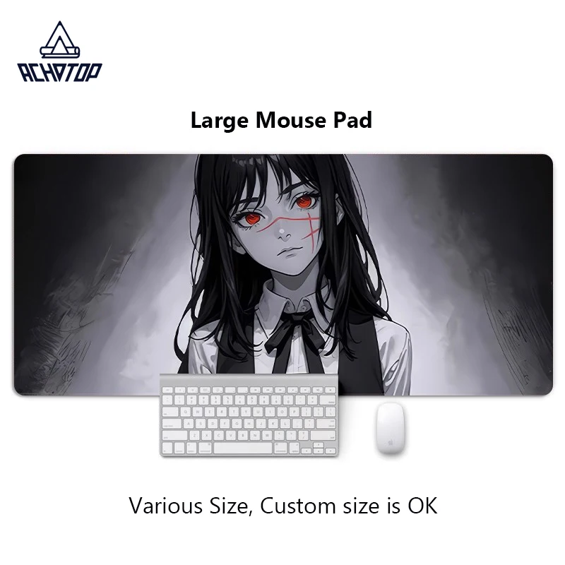 

Anime Girl Gaming Esports Mouse Pad Universal Desktop And Laptop Computer Simple Girl Black Office Rubber Anti Slip Pad