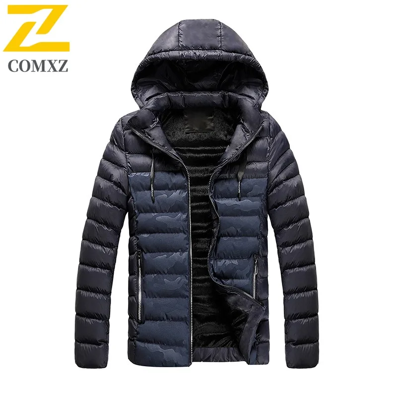 

COMXZ 2025 Men Padded Jacket Ultra Lightweight Outdoor Work Cold Protection Parka Casual Travel Windproof Winter Cotton Coat
