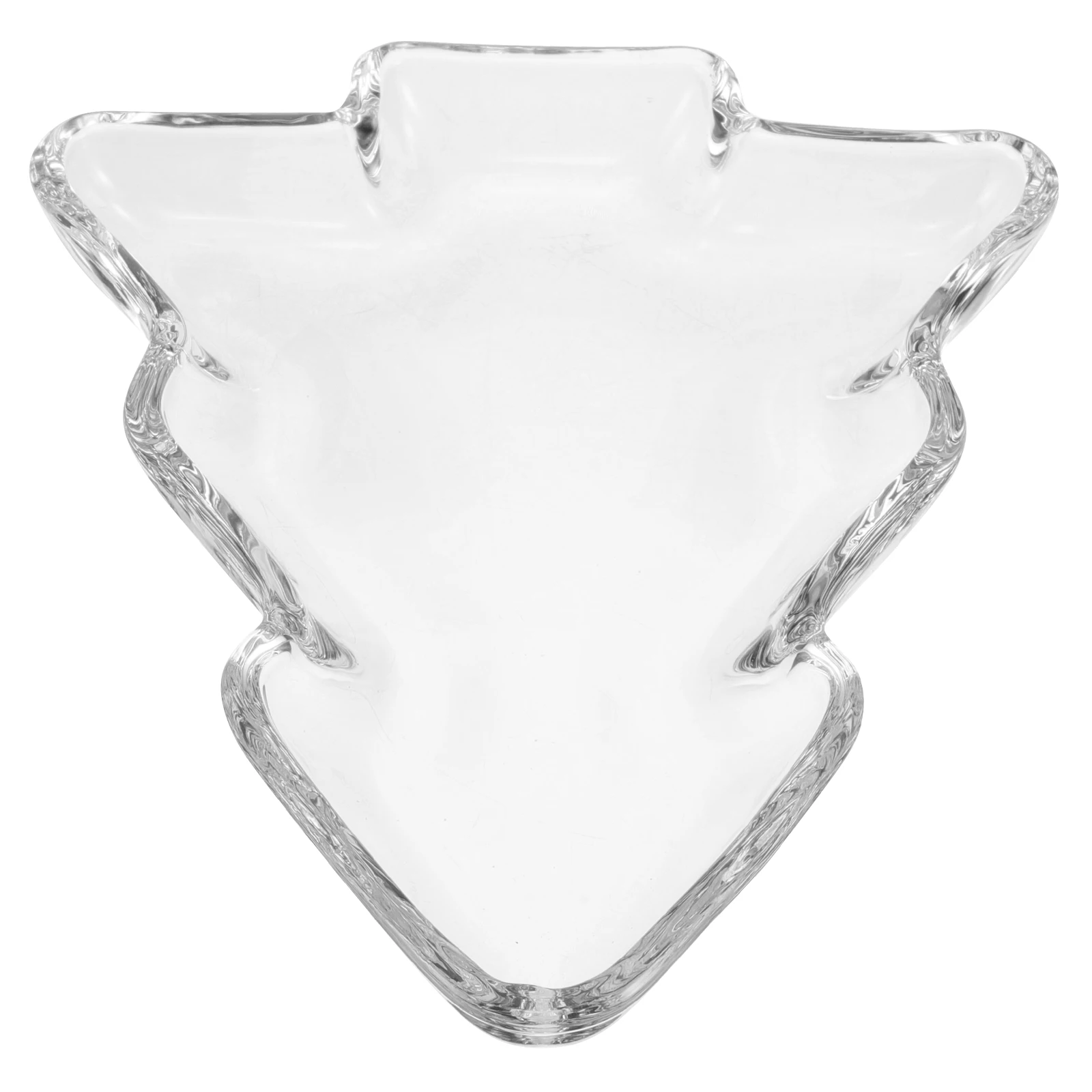 

Transparent Crystal Glass Fruit Platter Unique Christmas Tree Design Tray for Festive Gatherings Snacks Desserts Holiday Treats