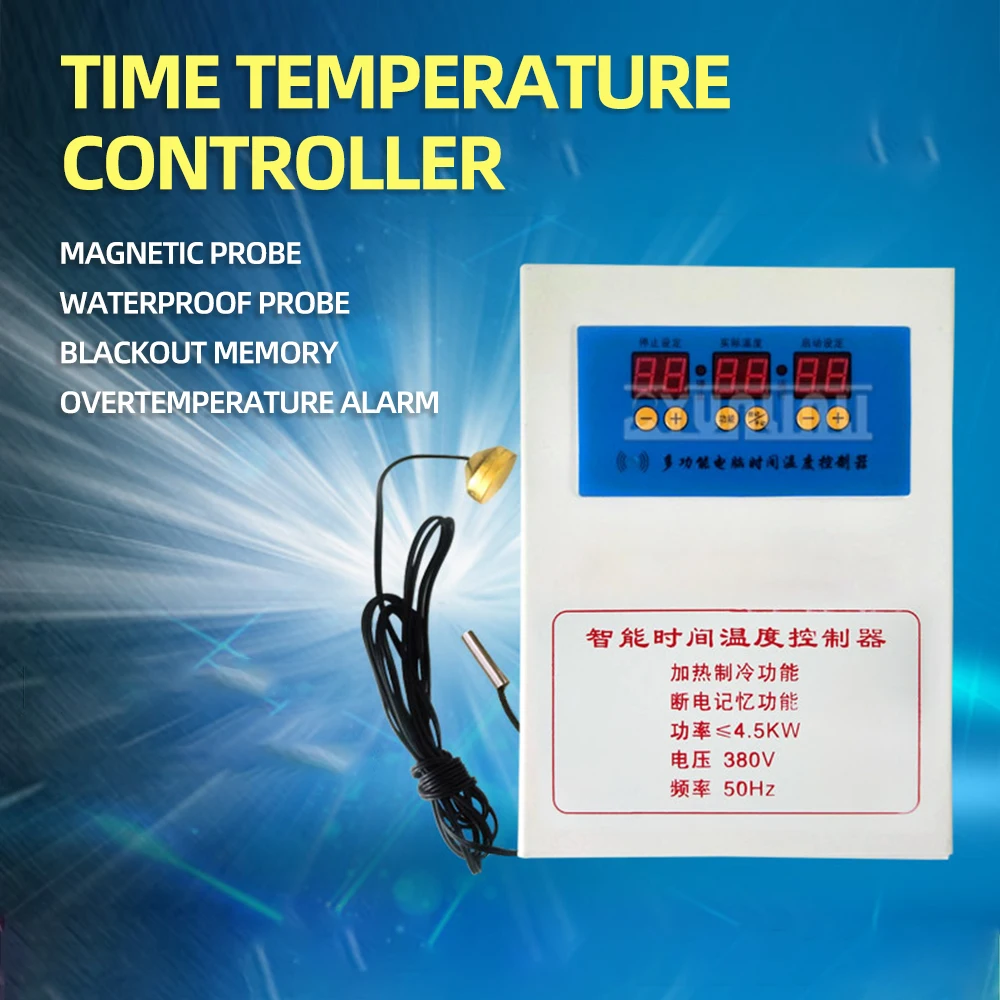 

Water Pump Intelligent Temperature Controller 380v 3-Phase Industrial Boiler Temperature Controller Control Switch