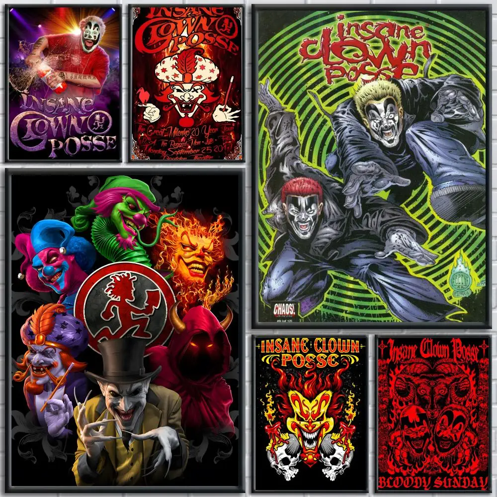 I-insane clown posse BAND Painting Calligraphy Wall Art Canvas Poster Premium Home Decor Print for Living Room Bedroom