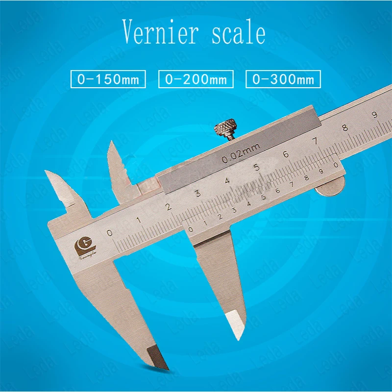 

1pcs Stainless Steel Vernier Scale Lndustrial Grade National Standard 150/200/300/600/1000mmGraduated Vernier Scale