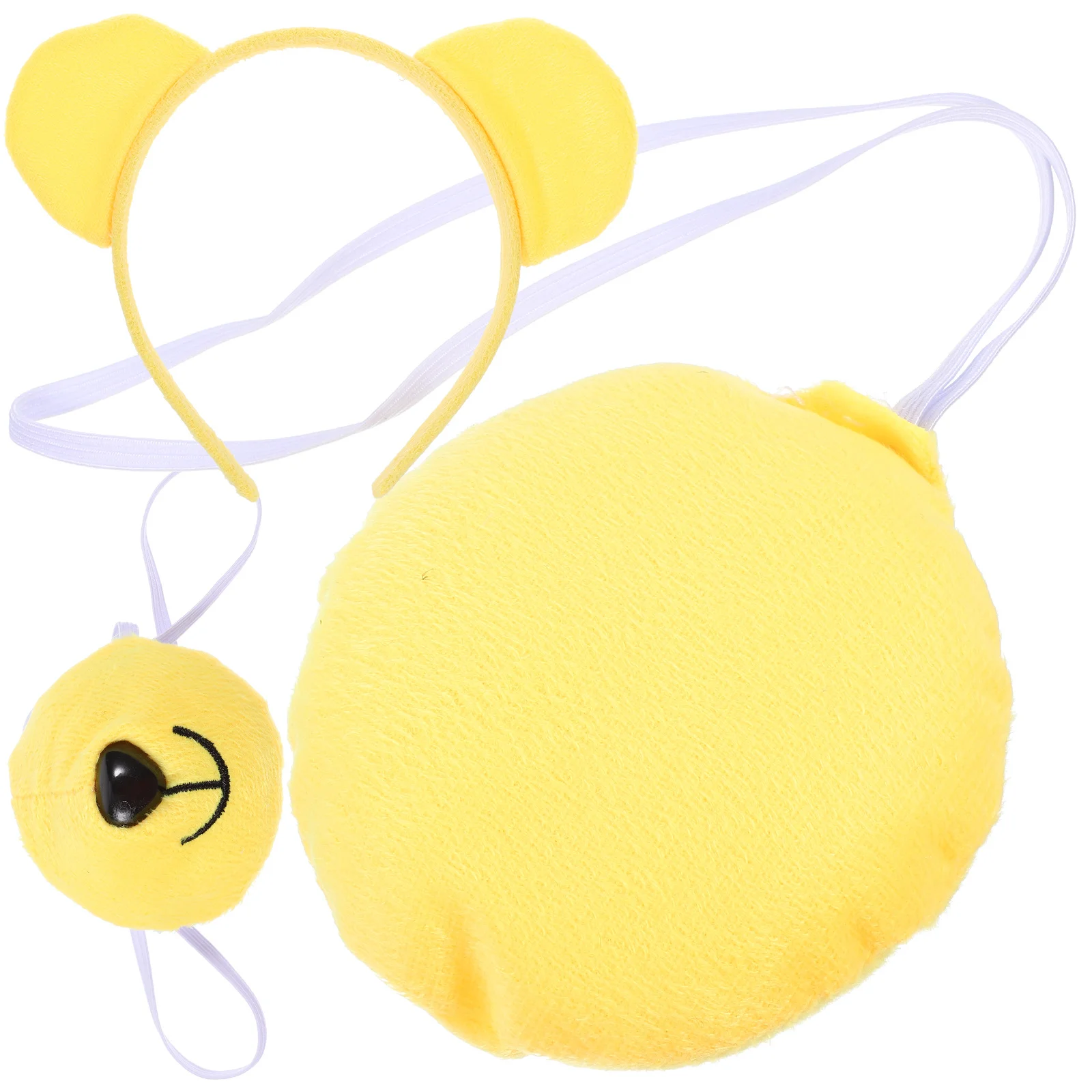 1세트 너구리 머리띠 세트 동물 의상 액세서리 귀 코 꼬리 할로윈 파티 코스프레 공연 동물용