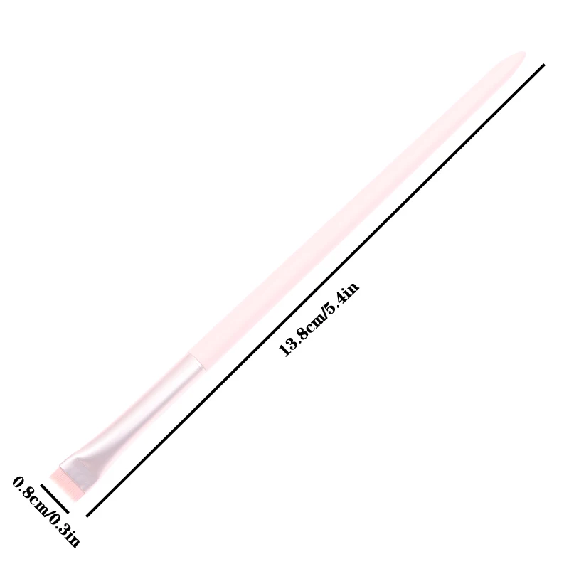 Rosa Augen Make-up Pinsel flache Augenbrauen Eyeliner Pinsel profession elle flache Winkel Holz Lidschatten Pinsel bilden Kosmetik Werkzeuge