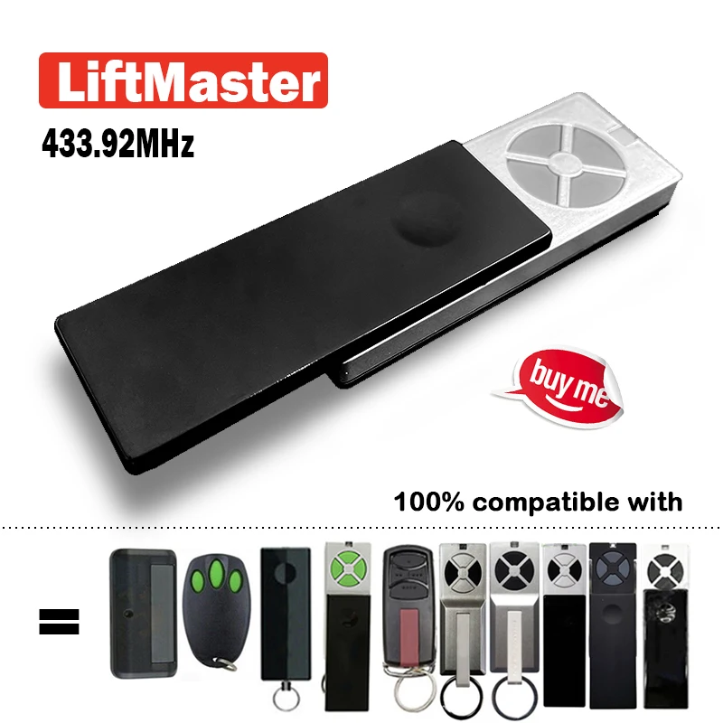 LiftMaster TX4UNI TX4RUNI TX4UNIS TX4REV TX2EV MERLIN E940M E945M Remote Control Garage Door Opener 433.92MHz Gate Transmitter