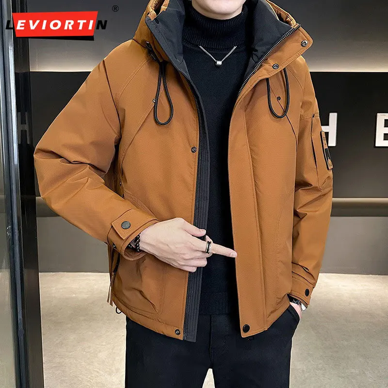 

2025 winter fashion trend brand cold proof hooded design jacket, thickened warm and casual versatile outdoor down jacket