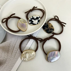 New Rubber band Acetic Acid Marbles Pattern Head Ropes Hair Ring Women's Fashion Style Marble Ball Head Tie Headwear Accessories