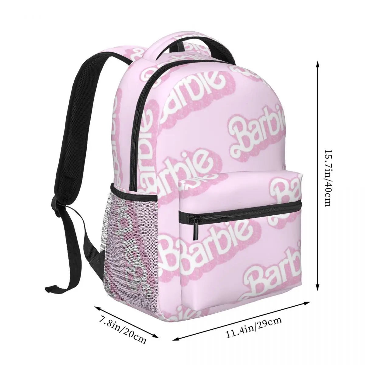 Barbie Printed Lightweight Casual Schoolbag For School, Outdoor, Shopping, Office 17inch