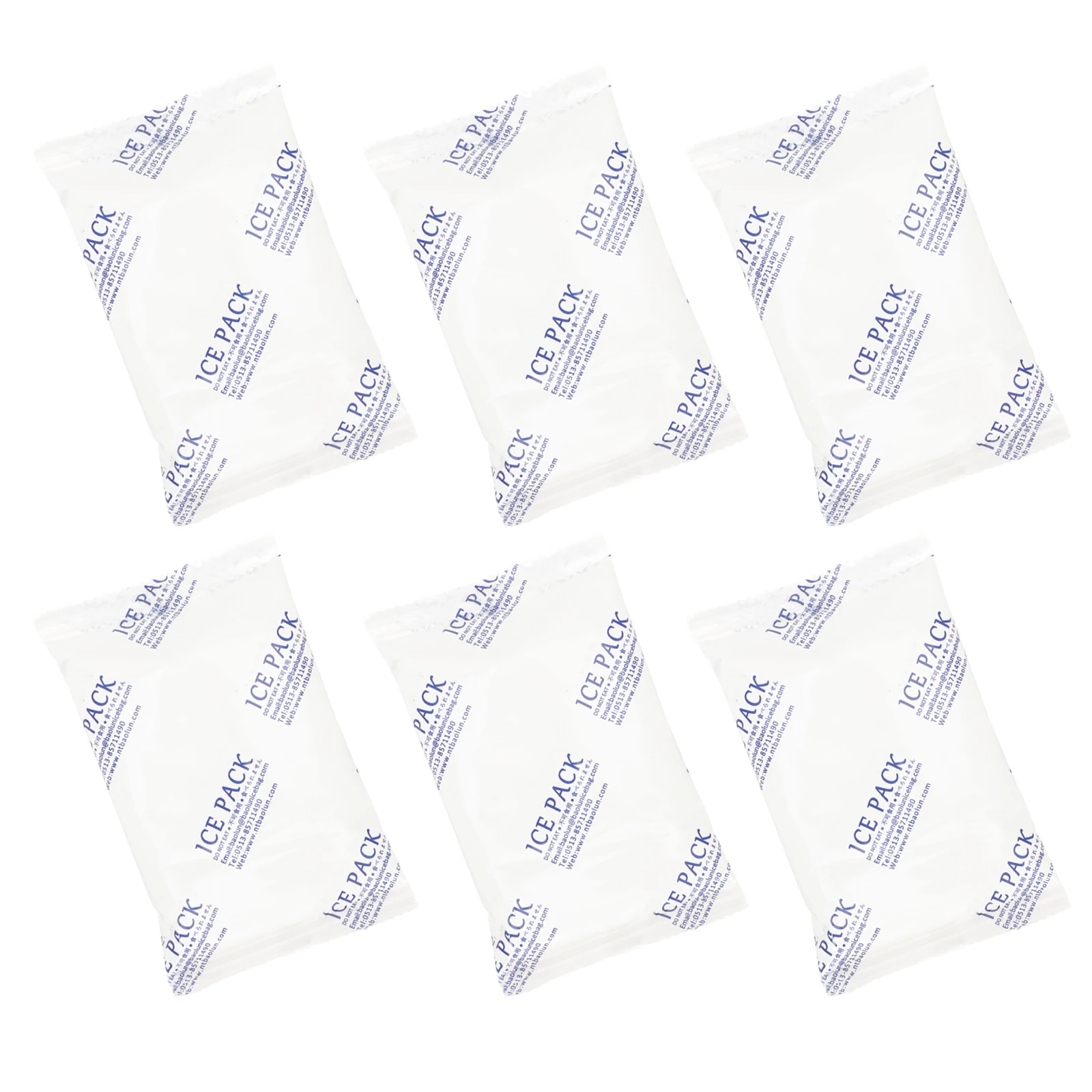 

6 Pcs Gel Ice Pack Refrigerator Freezer Outdoor Beverage Cooler Food Supply Home Accessory Reusable Premium Material