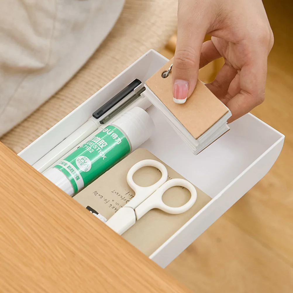 

1pc Plastic ABS Drawer Style Storage Box Hidden Adhesive Pen Box Under Table Desk Organizer Large-capacity Students Stationery B