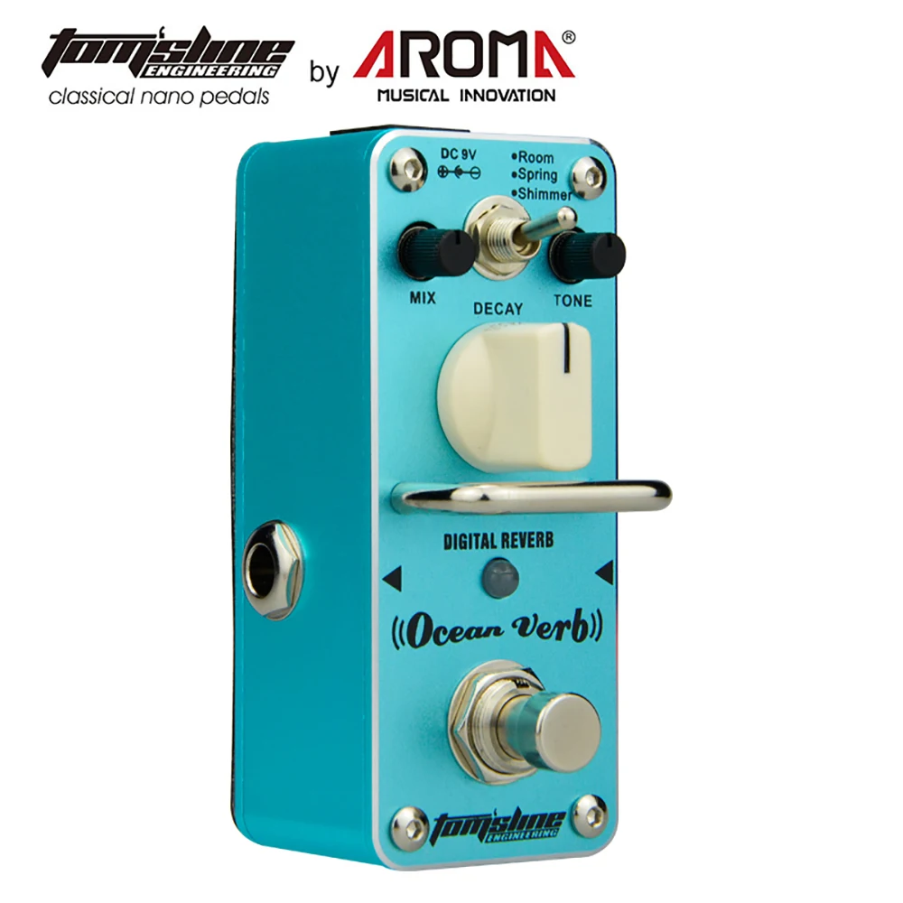 AROMA AOV-3 Ocean Verb Electric Guitar Effect Pedal Digital Reverb Mini Single Effect True Bypass Guitar Parts & Accessories